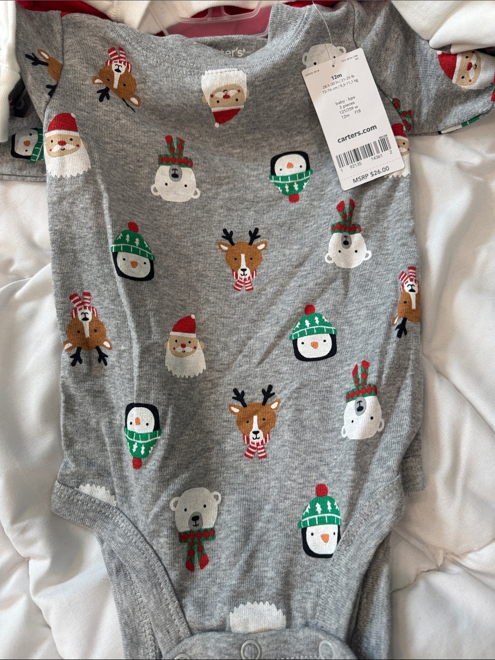 Three-Piece Carter's Reindeer Matching Set - Picture 4 of 4